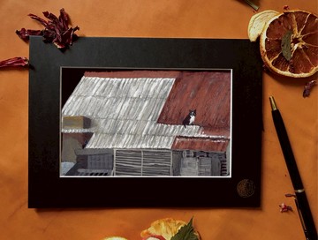 【加密明信片】香港油麻地果欄-旅遊禮物/裝飾畫卡/手繪風