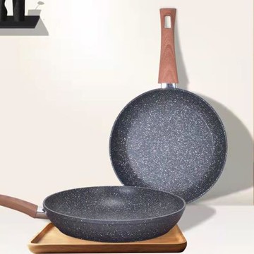 麥飯石煎盤平底鍋不粘鍋炒鍋家用煎牛排雞蛋煎鍋燃氣灶電磁爐通用