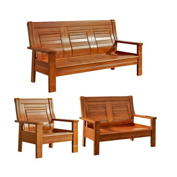 ASSARI-柳宗元全實木1+2+3人沙發