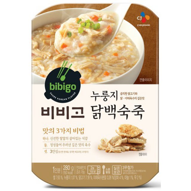 韓国食品 CHEILJEDANGCJ ビビゴ 鶏の水炊き粥 (280g x 2ea)