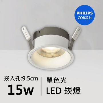 15W防眩光崁燈｜QC-20082W-飛利浦芯片