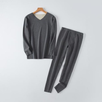 德絨無痕保暖內衣男士秋冬防寒加厚加絨打底衫打底褲秋衣秋褲套裝