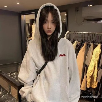 【台灣出貨】潮流連帽衛衣女 長袖上衣女 卡通印花上衣女 中長款 長袖t恤 刷毛大學t 寬鬆上衣 內搭 顯瘦遮肉 休閒上衣