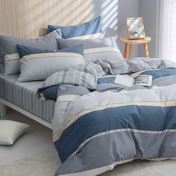 鴻宇 HongYew - 雙人薄被套 100%精梳棉 純棉-丹尼藍