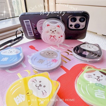 Twinko💗[PH535]貓吉達摩&福寶喵系列*一般款支架/伸縮氣囊手機支架/磁吸支架/追劇神器/招財貓/過年送禮