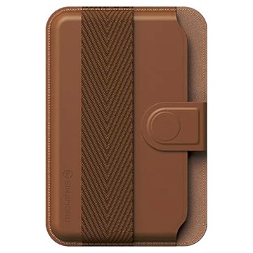 SINJIMORU 磁吸 M 拉環支架卡片夾 手機架 手機殼  棕色  1個