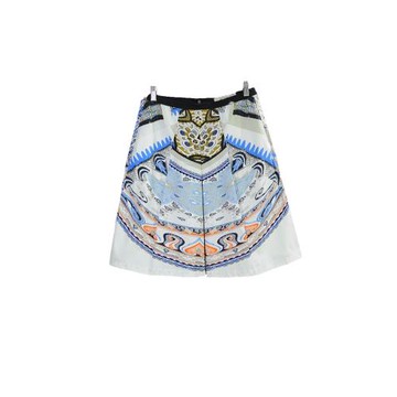 Etro/艾綽 女士抽象宮廷玩味印花 A字不對稱廓形短裙 IT40