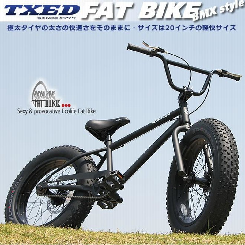 送料無料】ファットバイク ビーチクルーザー 自転車 20インチ FATBIKE ファットバイク BMXスタイル | LINEショッピング