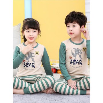 兒童內衣套裝純棉男童女童寶寶春秋薄款秋衣秋褲男孩保暖打底睡衣