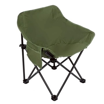 葉子小舖 折疊月亮椅 金屬+布材質 軍綠成人款  軍綠款  1個