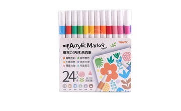 節奏Tempo AC-150 壓克力(丙烯)馬克筆 24色【APP滿額下單10%點數(單一帳號最高5000點)】1/31止