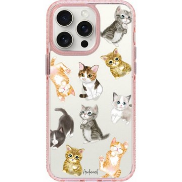 Ariel Watercolor猫家族 iPhone16 SamsungS25氣墊標準鏡面手機殼