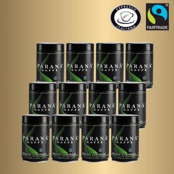 [義大利PARANA] 認證公平交易咖啡粉 250gm.精品罐裝x12罐