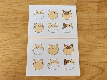 【明信片】可愛貓貓頭 插畫明信片