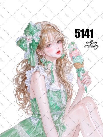 original sticker no.5141 人物貼紙 原創貼紙 原創人物貼紙 裝飾貼紙 cotton melody