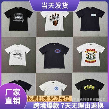 2024新款跨境歐美高街Corteiz惡魔島趣味字母印花男女休閑短袖T恤