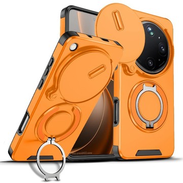 指環磁吸支架 自帶推窗鏡頭 磨砂膚感抗指紋 適用於 OPPO FindX9 Reno 16F 15 15 14 A6S