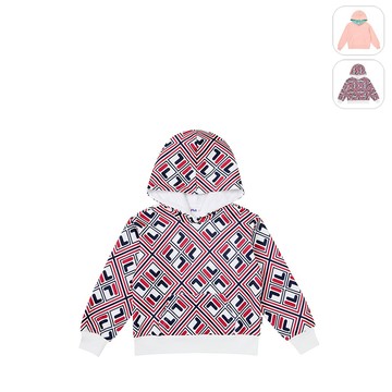 【FILA】KIDS 孩童款 長袖連帽T恤-全印 5TEY-8438-IV