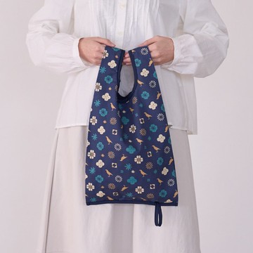 可收捲小背心袋/經典花色/沉穩藍/經典新色IV