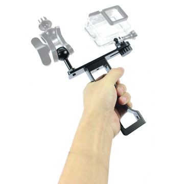 ★附發票★現貨適用Gopro hero 10/9/8小蟻相機 CNC工藝 超輕鋁合金單手持潛水攝影自拍支架 溯溪 浮潛