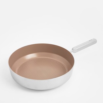 Neoflam Edge陶瓷塗層蜂巢不鏽鋼炒鍋28cm 棕