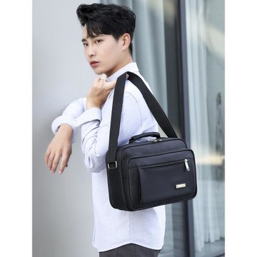 男包立款單肩斜挎包牛津布做生意包商務男士包橫款收錢包手提男式