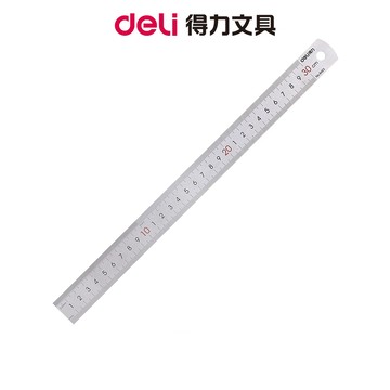 【Deli得力】鐵尺/30cm/E8463｜測量工具 製圖文具 畫線定位 辦公用品 學生文具 美術用 裁切輔助 手作裁紙