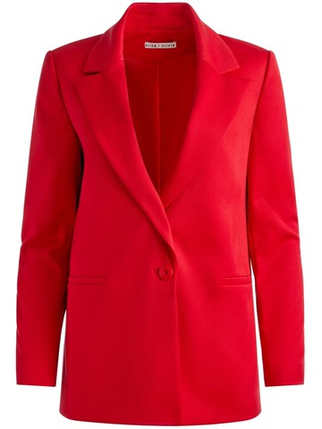 alice + olivia - Denny boyfriend blazer - women - Viscose/Polyester/Spandex/Elastane - 10 - Red