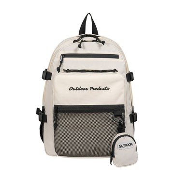 【OUTDOOR】率性學院15.6吋電腦後背包-象牙白 OD253118IV
