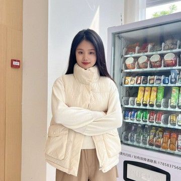 胖2025秋冬女新款羽絨棉馬甲立領坎肩高檔時尚外套百搭顯瘦馬甲鑫弘-素時衣櫥