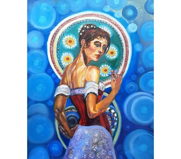 原創畫 女孩繪畫藝術 原創藝術油畫 油彩畫布