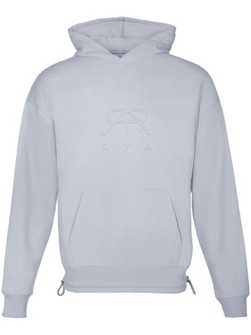 RTA - logo-embossed cotton hoodie - men - Cotton - L - Blue