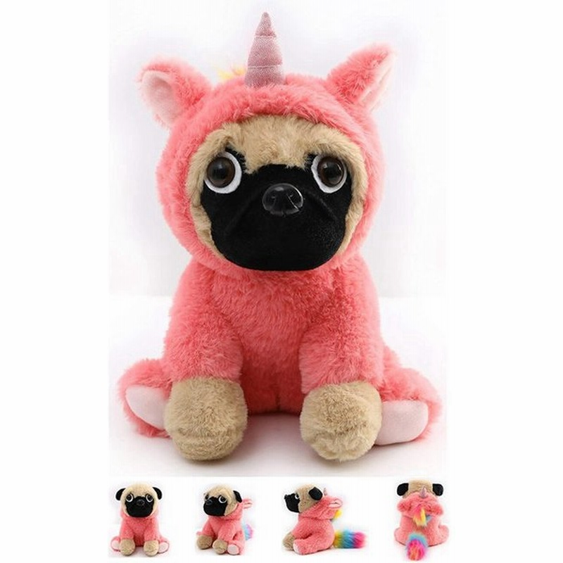パグぬいぐるみ かわいいピンクのユニコーンコスチュームを着たパグ犬 ユニコーンに扮したぬいぐるみパグ子供のための面白いぬいぐるみぬいぐるみ恋人へのギフ 通販 Lineポイント最大get Lineショッピング