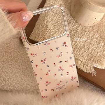 碎花溫柔治癒風蘋果17promax手機殼iphone17適用16閃粉14防摔15硬