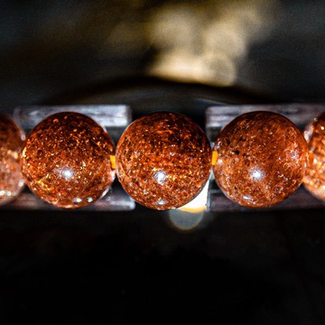 【橘金草莓超七】天然金太陽石 水晶手串手珠手鏈