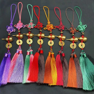 招財黃銅葫蘆鑰匙扣掛件創意個性汽車鏈圈環平安掛繩男女書包掛飾