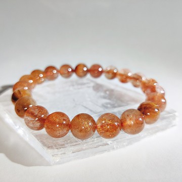 紅銅髮晶 Rutilated Quartz 手串 巴西 9mm 天然水晶