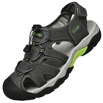 大友SAZ100C口六色包頭涼鞋男真皮潮流防滑防臭青少年學生運動沙灘鞋男杰恆