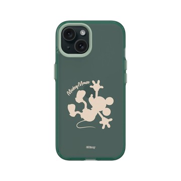 iPhone 15 Clear 憂墨綠 - 迪士尼-米奇 Mickey - 米奇 - 剪影版