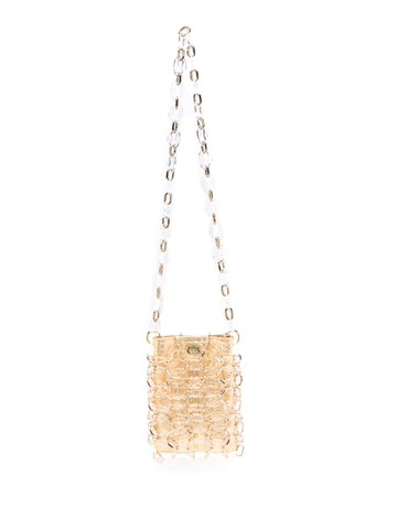 Isla - interlock logo-plaque shoulder bag - women - Leather - One Size - Gold