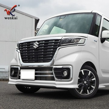 適用于鈴木Spacia Custom MK53S改裝前保險杠下中網電鍍裝飾亮條