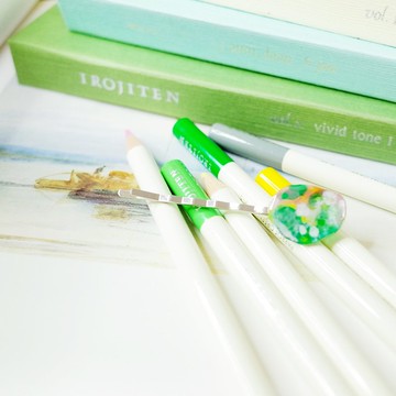 節氣 小滿 手繪髮夾 一字夾