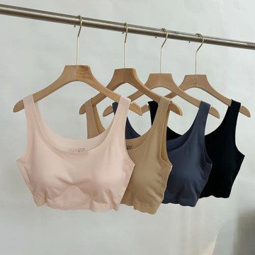 女士無痕粘合美背可拆胸墊女生內衣