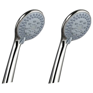 蘿林嚴選 五段可調增壓蓮蓬頭 2入組 ABS材質 強力增壓 水壓穩定  1組  銀色