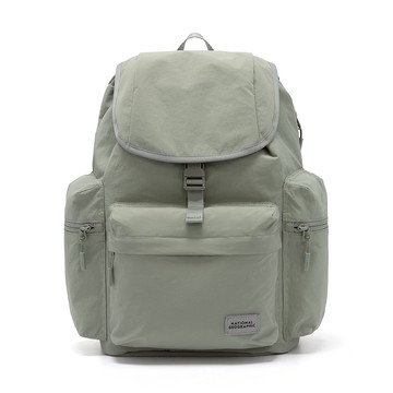 輕量 掀蓋 後背包 - 卡其色