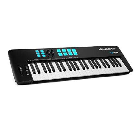 Alesis USB MIDIキーボードコントローラー 49鍵ベロシティ対応FULL LEVELモード対応の8 つのドラムパッド、アルペジエーター、ピッチベンド モジュレーションホ