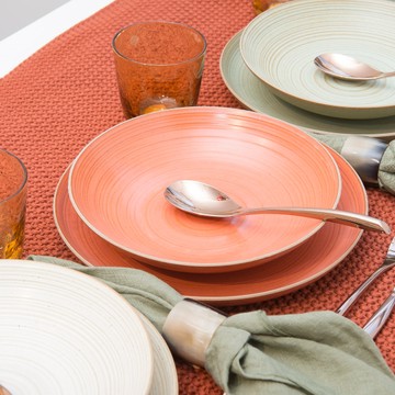 德國 Thomas Nature 圓湯盤 28cm - 沙石白