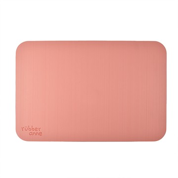 【怪獸】rubber anne 30秒瞬吸 軟式珪藻土吸水地墊 絲紋 (60x40cm) -磚紅