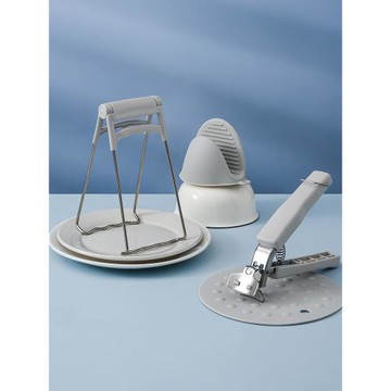 日本廚房用品夾盤器碗夾防燙夾碗夾防燙手套隔熱墊夾菜盤爪套裝