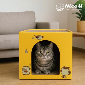 【NiceU毛樂趣】雙層方形公寓貓抓板貓窩